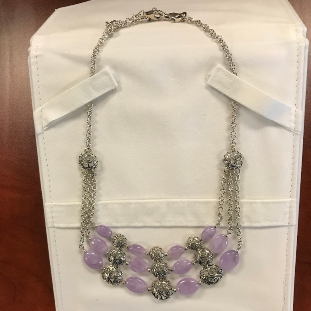 Carolyn Pollack Sterling Silver Amethyst Necklace